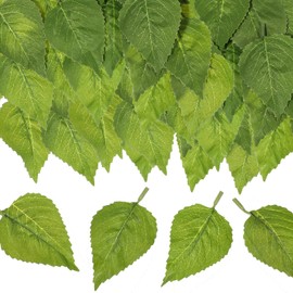 Xthrotsenk 50 pcs Artificial Green Leaves Bulk Greenery Leave Fake Sunflower Leaves Plant Jungle Leave Decorations for DIY Wedding Bouquets Wreaths Decor