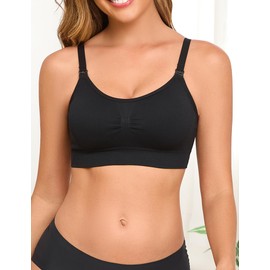 Suekaphin 3Pack Maternity Nursing Bra for Breastfeeding Pregnancy Women Full Cup Wire Free Nursing Comfortable Bralette,3Color-C,Medium