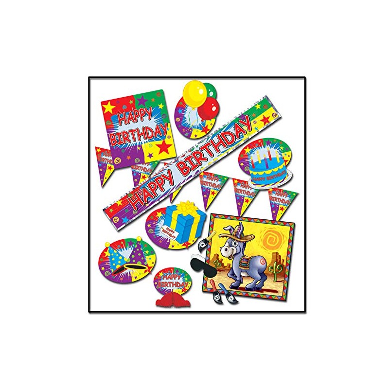 Happy Birthday Party Kit Party Accessory (1 count) (9/Pkg)