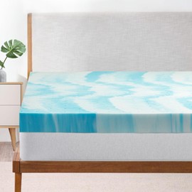 JJDANFILL 3 Inch Gel Swirl Memory Foam Mattress Topper for Pressure Relieving– Cooling Gel Infused–CertiPUR-US Certified - Twin (Twin)