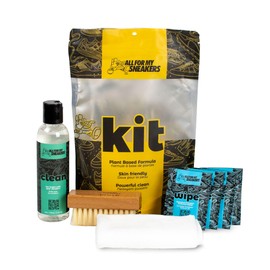 ALL FOR MY SNEAKERS All4MySneakers Premium Sneaker Cleaning Kit with Brush, Bottle (170ml), Microfibre Cloth and 4 Bonus Wipes (Wipes), Black, One Size