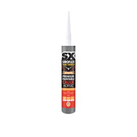 SX White Premium Paintable Caulk Acrylic - Premium Quality Acrylic for Sealing Gaps & Cracks - Long Lasting Flexible Seal - Interior and Exterior Use - Overpaintable - 310ml