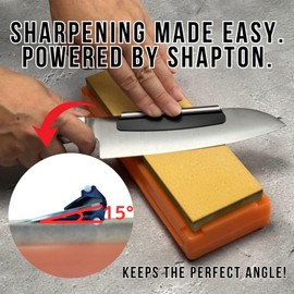Shapton, Whetstone Orange & Angle Guide, Knife Sharpening K0702 Blade, Grit 1000, #1000, Medium