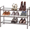 SIMPLE HOUSEWARE 3-Tier Stackable Mesh Shoe Rack, Bronze