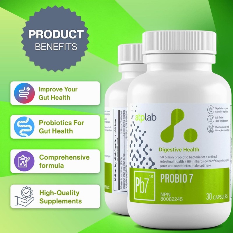 ATP Lab Probio 7, 30 Vegetable Capsules, 30 Vegetable Capsules