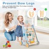 HONEY JOY Baby Push Walker, Wooden Infant Walker Activity Center