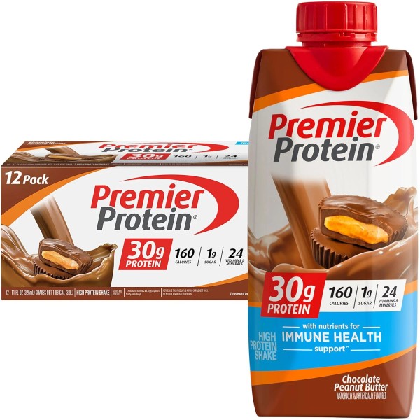 Premier Protein Shake Chocolate Peanut Butter 30g Protein 1g Sugar