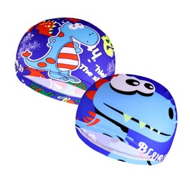 2-Pack Kids Swimming Caps – Cute Cartoon Swim Caps for Boys & Girls, Soft Elastic Polyester, Comfortable for Pool, Swim Lessons & Beach