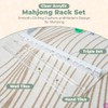 4-Pack Clear Scalloped All-in-One Acrylic Mahjong Racks with Magnetic Pushers