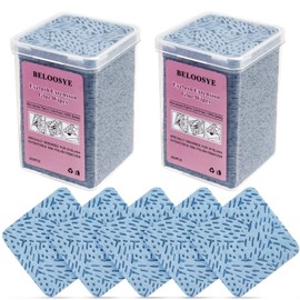 400 toallitas para uñas sin pelusas, extensiones de pestañas, súper absorbentes, suaves, no tejidas, adhesivas, pegamento para pestañas, para suministros de extensión de pestañas y botella de esmalte de uñas (azul)