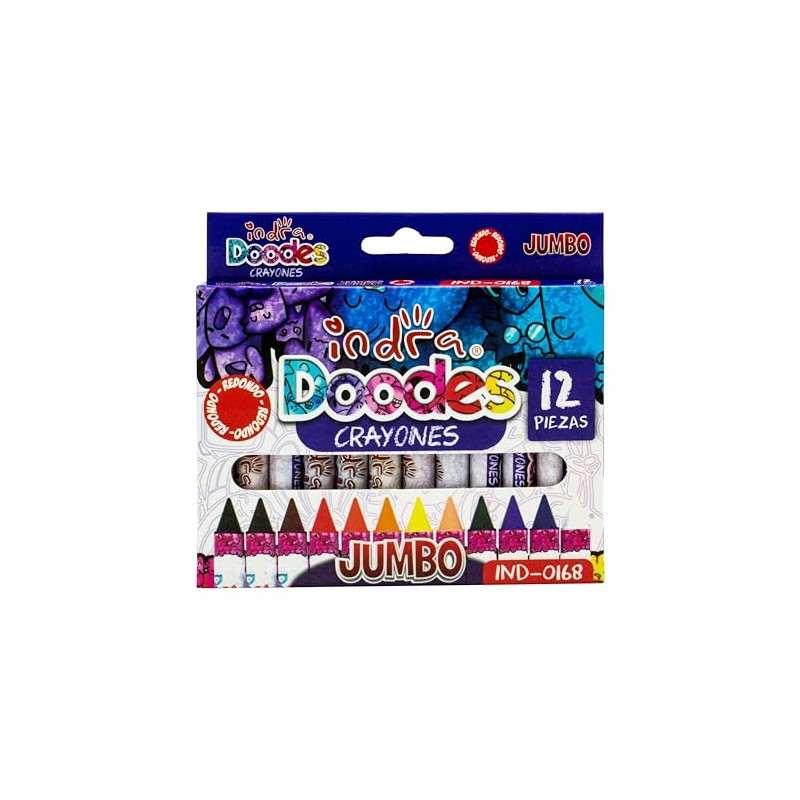 set 12 crayones redondos jumbo IND-0168