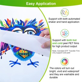 CenDale DTF Powder, 500g / 17.6oz White Hot Melt Adhesive Digital DTF Transfer Powder for Sublimation, Compatible with DTF and DTG Printers, DTF PreTreat Powder for All Fabric Jeans Cotton T-Shirt