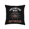 Rottweiler Dog Rottie Throw Pillow