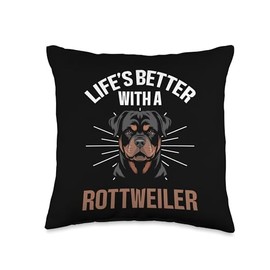 Rottweiler Dog Rottie Throw Pillow