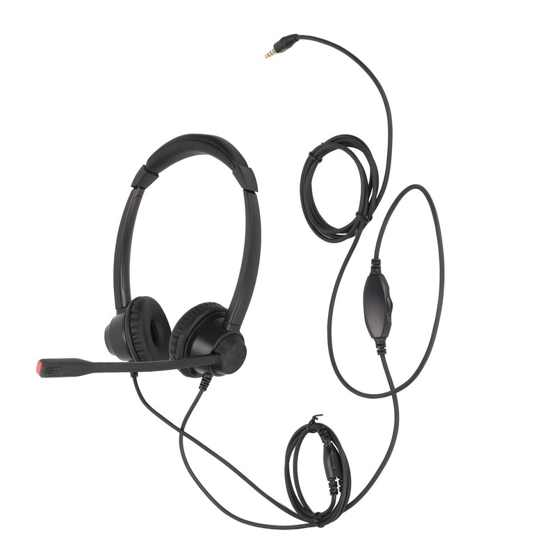Call Center Headset Noise Cancelling Mic Supports Speaker Volume Adjustment