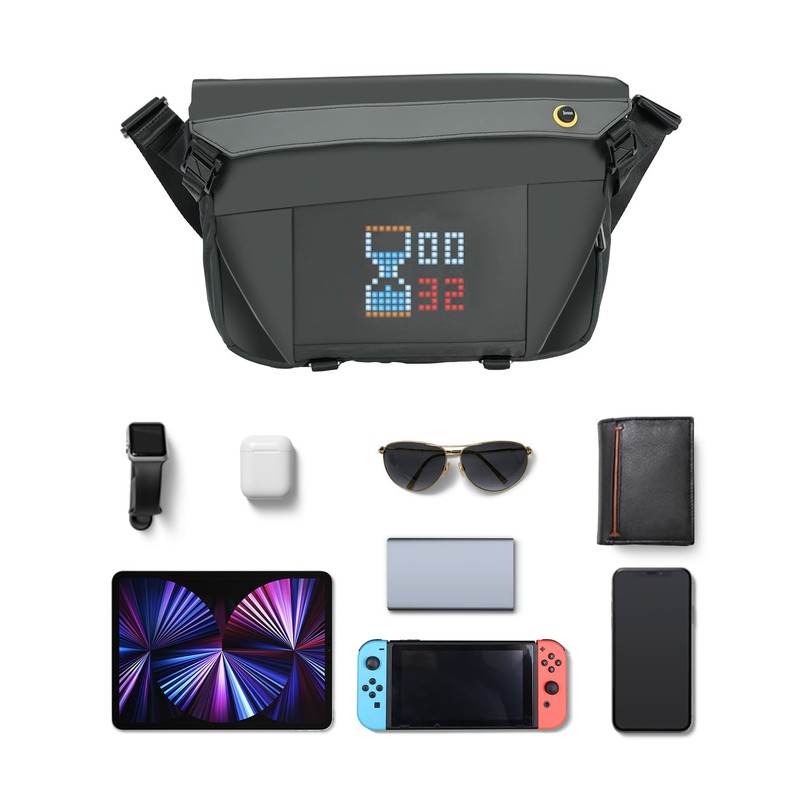 LED Pixel Art Waterproof Shoulder Bag, Ideal for Daily Use