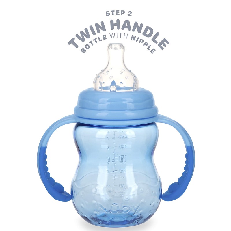 Nuby 3 in 1 Baby Bottle to Training Sippy Cup