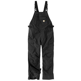 Carhartt mens Storm Defender Loose Fit Heavyweight Bibs Overalls, Black/Black, Large US