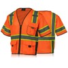 Sicalobo High Visibility Vest with Pockets Zipper for Men Women,Construction