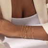 LEXODY Gold Bracelets for Women 14K Gold Herringbone Bracelets Sets
