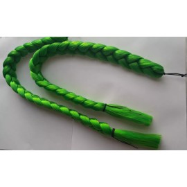 Bootleg Par De Trenzas Cabello Sintético 55 Cm Color Verde