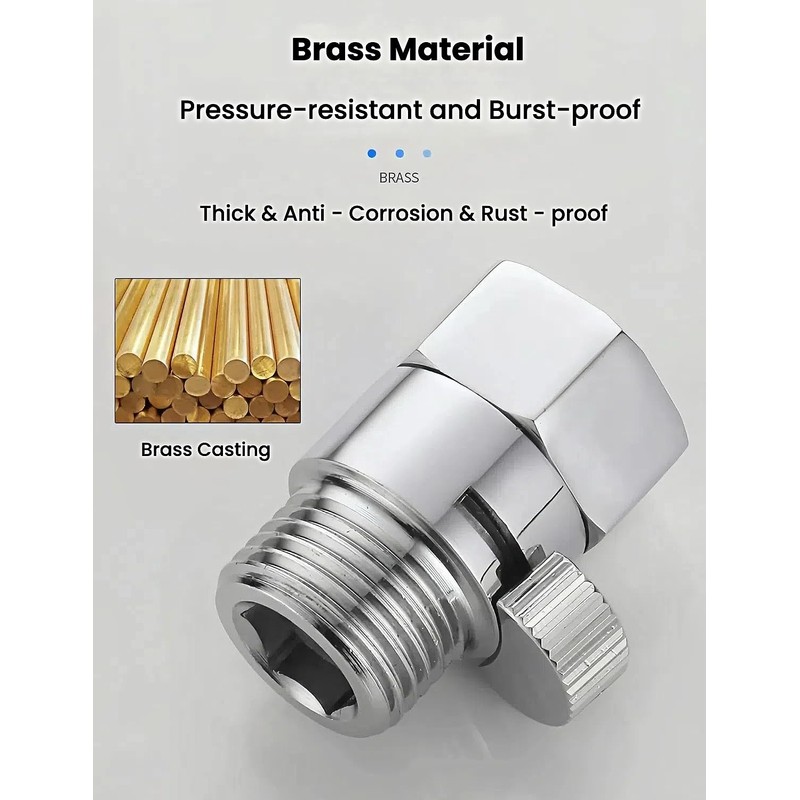 Premium Brass Shower Head Shut off Valve FOGZUVR - G