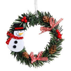 Orgrimmar 4 Pcs Christmas Pine Wreaths for Front Door Christmas Holiday Indoor Home Decor