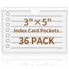 NIUBIER Storage Bin Labels, 36 Pack Clear Adhesive Pockets, Index