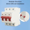 3P DC Circuit Breaker 6KA Breaking Capacity Overload Short Circuit