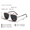 LIGOES TR90 Polarised Sunglasses Retro Square Flattop Sunglasses Double Bridge