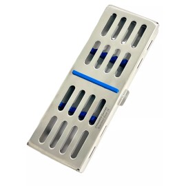 CynaMed USA DENTAL SURGICAL AUTOCLAVE STERILIZATION CASSETTE RACK BOX TRAY FOR 5 INSTRUMENTS