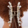 Baluue Claw Clips for Women Metal Hairpin Rhinestone Pearl Butterfly