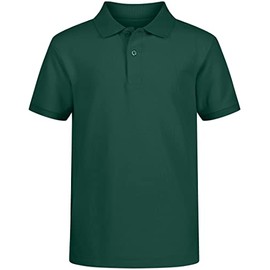 IZOD Boys' School Uniform Short Sleeve Pique Polo, Hunter, 18-20