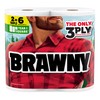 Brawny Tear-A-Square 3-Ply Paper Towels, 2 Triple Rolls = 6