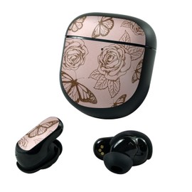 MightySkins Glossy Glitter Skin Compatible with Bose QuietComfort Earbuds II (2022) - Butterfly Garden | Protective, Durable High-Gloss Glitter Finish | Easy to Apply and Change | Made in The USA