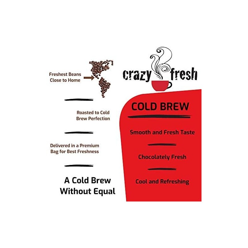 Crazy Fresh Whole Bean Coffee, Organic House Blend 1 lb