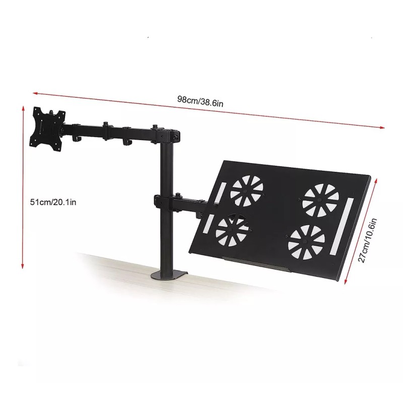 EGTMA Soporte Portátil De Escritorio Con Abrazadera Para Pantalla
