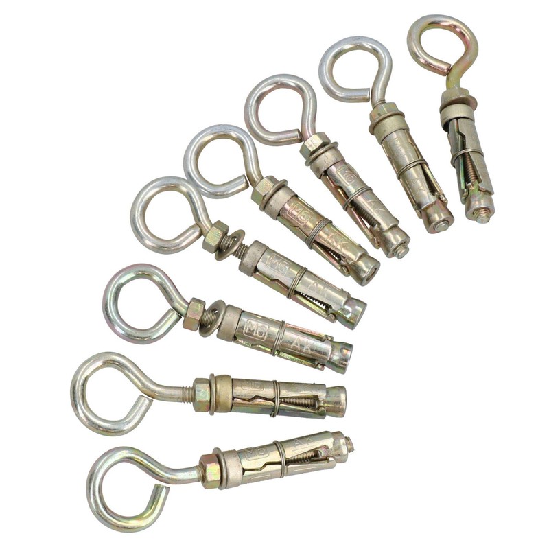 6mm Close Hook Anchor Eye Bolt Rawl Expansion Bolts Shield