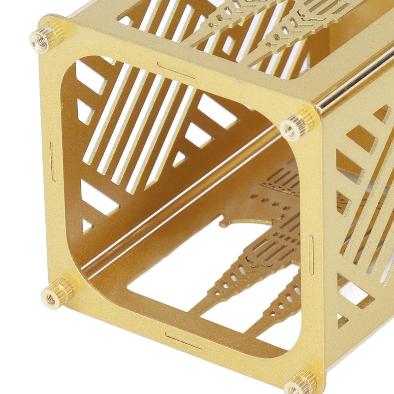 Metal Pen Holder Multifunctional Easy Assembly Glossy Golden Surface Plating