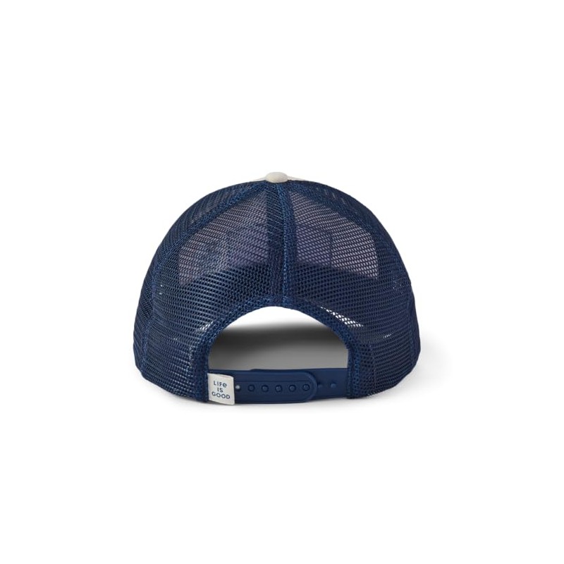Life is Good Flag Trucker Clean Hat, Bone, One Size