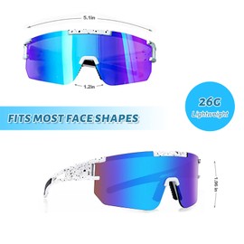 Ruikdly Quick Glasses, Rave Sunglasses, Men's Polarised Cycling Glasses, Windproof Sports Glasses, Men Cycling Glasses, Women