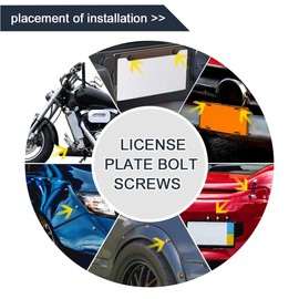 MACHSWON 16Pcs Black Metal M6 x 20mm Hex Head Fairing Bolts Screws for Motorcycle 1996-2023