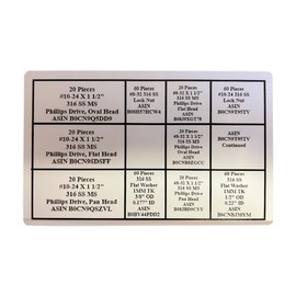 Waterproof Marine/Boating high Quality 316 Stainless Steel (360) #10-24 1 1/2", #8-32 1 1/2", Lock Nuts, Flat Washer Machine Screw Assortment Kit, surtido de fijaciones inoxidable
