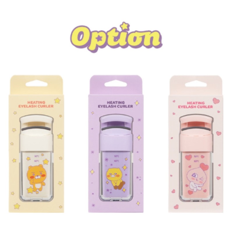 KAKAO FRIENDS Winkle Mini Heating Eyelash Curler 1ea(+Pouch), Option:Ryan