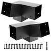 Qrooviiy 30 Degree Pegola Bracket Kits,3-Way Right Corner Woodwork Brackets