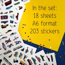 Sticker Vehicles, Car Sticker Children, Sticker Boys, Sticker for Children, Sticker Nursery - Sticker Book Vehicles