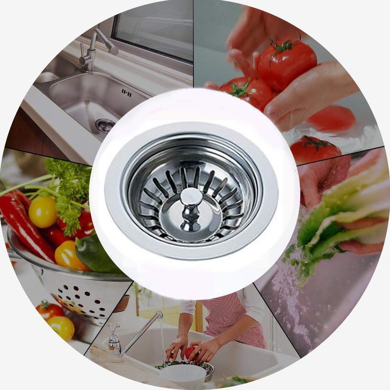Tomario Kitchen Sink Strainer Plug Stainless Steel Thicken for Kitchen