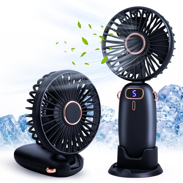 KEWUZY Handventilator, Faltbarer Ventilator, Tragbarer Mini Ventilator, USB-Schreibtischventilator, Kleiner Tischventilator