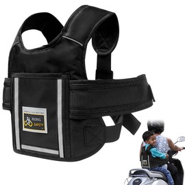 CLIUNT Children's Motorcycle Seat Belt, Motorcycle Children's Belt, Adjustable Children's Motorcycle Belt with Reflective Strips, for Children Between 2 and 12 Years