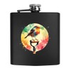 6oz (170ml) 'Robin on a Garden Spade' Pocket Hip Flask